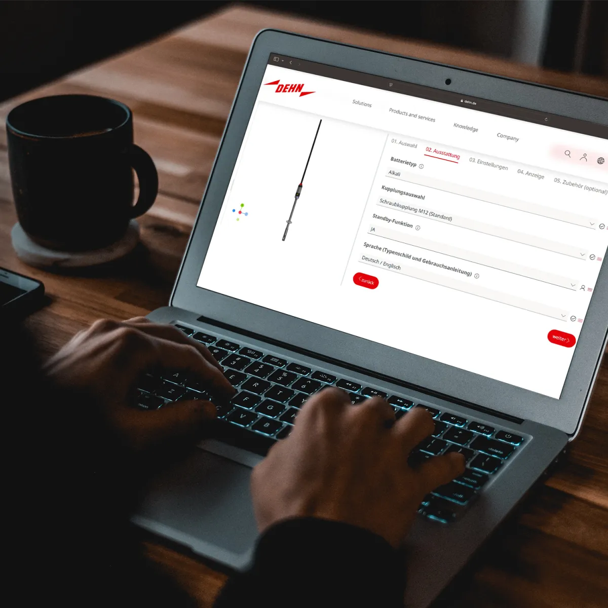 Mockup HVD Konfigurator DE